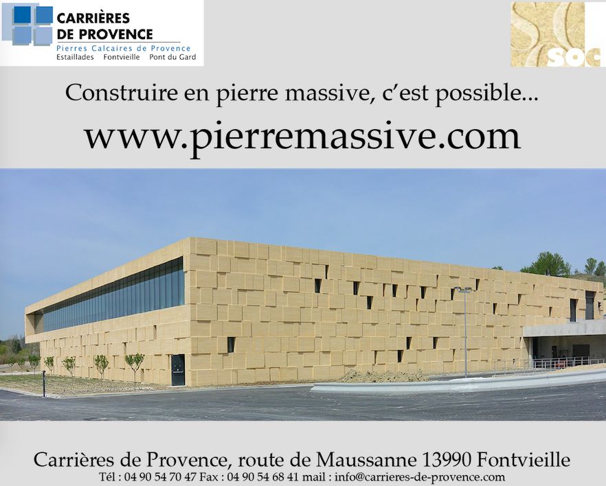 Pierre massive de construction pour bureaux et habitations proche de Marseille