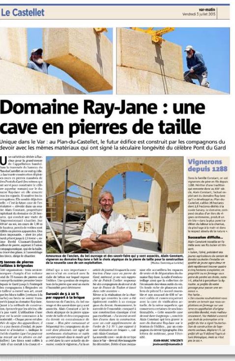 Cave en pierre massive de Vers proche de Bandol